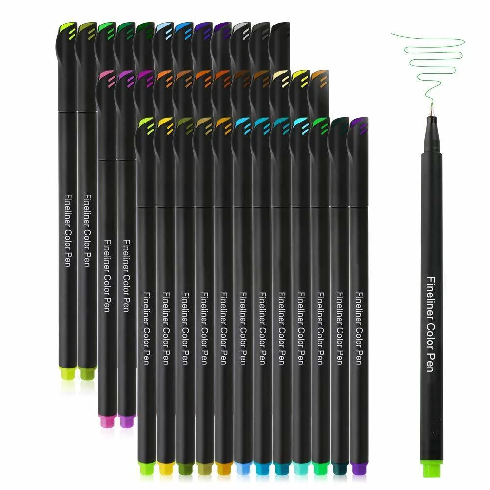 Wholesale 36 Fine Point Finecolour Markers For Journaling, Writing